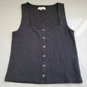 Madewell ribbed button front tank